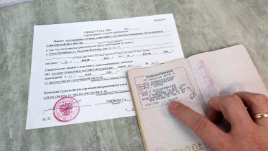 Свидетельство о регистрации и паспорт с отметкой о прописке